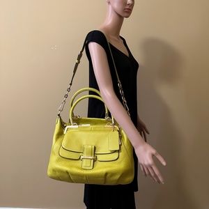 Coach Pebbled Leather Madison Satchel, NWT